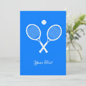 Invitation Raquettes de tennis Blue Arrière - plan Party Pers (Debout devant)