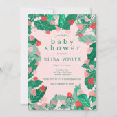 Invitation Raspberry Patch mignon BABY SHOWER coloré (Devant)