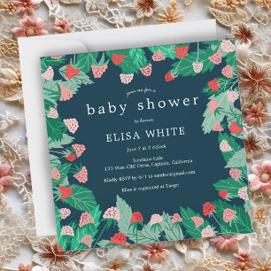 Invitation Raspberry Patch mignon BABY SHOWER coloré