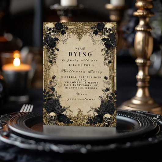 Invitation Rassemblement baroque gothique d'Halloween