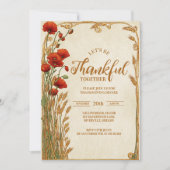 Invitation Rassemblement botanique d'automne rustique (Devant)