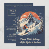 Invitation Rassemblement d'amis au coucher du soleil pour du (Devant / Derrière)