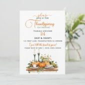 Invitation Rassemblement des paramètres de table de Thanksgiv (Debout devant)