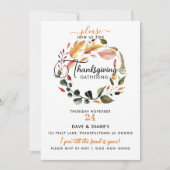 Invitation Rassemblement minimal de couronnes d'action de grâ (Devant)