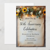 Invitation Rassemblements de l'heure dorée rustique (Devant / Derrière)