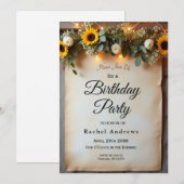 Invitation Rassemblements d'heures dorées rustiques (Devant / Derrière)