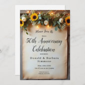 Invitation Rassemblements rustiques de l'heure dorée (Devant / Derrière)