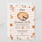 Invitation Rassemblez, Donnez Merci, Mangez Pie Thanksgiving (Devant)