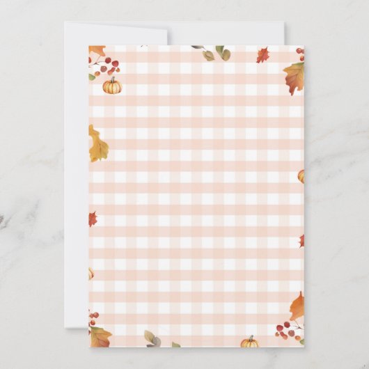 Invitation Rassemblez, Donnez Merci, Mangez Pie Thanksgiving (Dos)