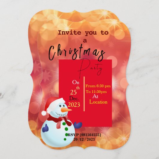 Invitation Rassemblez-vous pour Noël (Devant / Derrière)