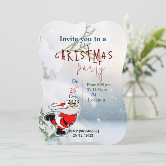 Invitation Rassemblez-vous pour Noël (Debout devant)