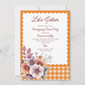 Invitation Rassemblons En vichy Amical Thanksgiving (Devant)