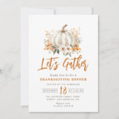 Invitation Rassemblons-nous, dîner floral citrouille de Thank (Devant)