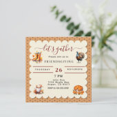 Invitation rassemblons-nous pour la fête de Thanksgiving des  (Debout devant)