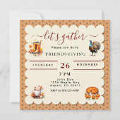 Invitation rassemblons-nous pour la fête de Thanksgiving des  (Devant)