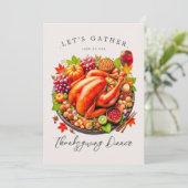 Invitation Rassemblons-nous pour le dîner du jour de l'Action (Debout devant)