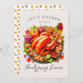 Invitation Rassemblons-nous pour le dîner du jour de l'Action (Devant / Derrière)