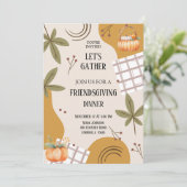 Invitation rassemblons-nous pour un Potluck friendsgiving (Debout devant)