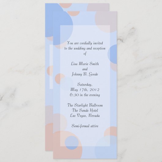 Invitation Rat Pack - Bleu (Devant / Derrière)