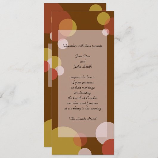 Invitation Rat Pack - Brown (Devant / Derrière)