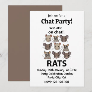 Invitation Rats Animal Nous sommes sur Chat Drôles Rats