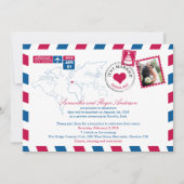 Invitation Ravello Italie Airmail Post Mariage Réception (Devant)