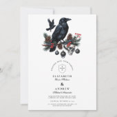 Invitation Raven Crâne gothique Mariage de vacances (Devant)