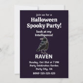 Invitation Raven Halloween Éffrayant Party Raven (Devant)