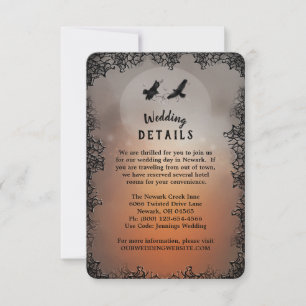 Invitation Ravens Correspondants Détails du Mariage 3.5x5