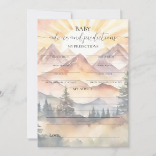 Invitation Ray of Sunshine Baby Advice & Predictions Card