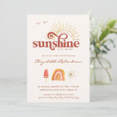 Invitation Ray of Sunshine | Baby shower Boho (Debout devant)