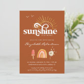Invitation Ray of Sunshine | Baby shower Boho (Debout devant)