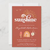 Invitation Ray of Sunshine | Baby shower Boho (Devant)
