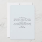 Invitation Ray of Sunshine Nuages Boy Baby shower bleu (Dos)