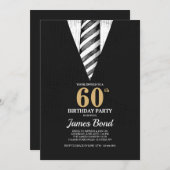 Invitation rayée de cravate (Devant / Derrière)