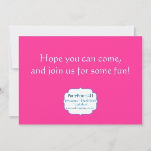 Invitation rayée de fête d'anniversaire de (Dos)