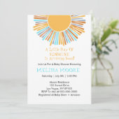 Invitation Rayon de soleil économique Rétro Bohème Soleil (Debout devant)