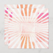 Invitation Rayons du coucher de soleil (Devant / Derrière)