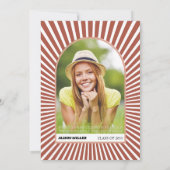 Invitation Rayons solaires en terre cuite super rétro les ann (Dos)