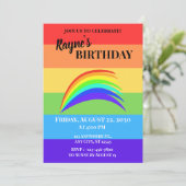 Invitation Rayure arc-en-ciel gras (Debout devant)