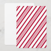 Invitation Rayure de Noël canne à sucre (Devant / Derrière)