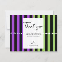 Rayure Halloween Vert Violet & Noir Merci