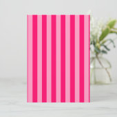 Invitation Rayure rose vierge girly (Debout devant)