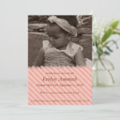 Invitation Rayure vintage : Bubblegum (Debout devant)