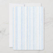 Invitation Rayures Blanches Bleu Clair Anniversaire (Dos)