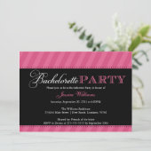Invitation Rayures de la partie | de Bachelorette (Debout devant)