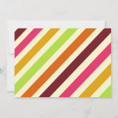 Invitation Rayures de Sleepover de soirée pyjamas (Dos)