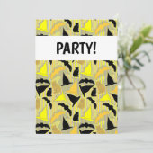 Invitation rayures Halloween ensorcelantes (Debout devant)