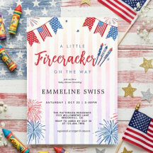 Rayures Little Firecracker Fête Prénatale Bébé 4 J