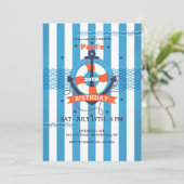 Invitation Rayures Nautiques (Debout devant)